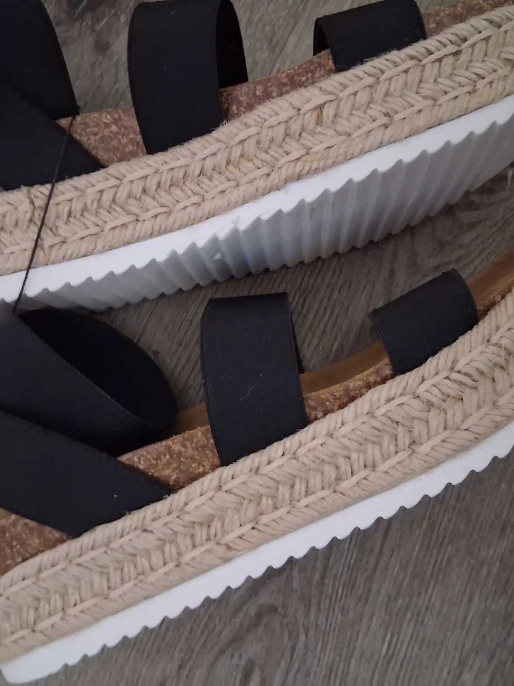 Steve Madden Black Double-Strap Espadrille Sandals